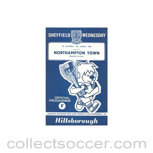 1966 - Sheffield Wednesday v Northampton Town official programme 19/03/1966 Football League