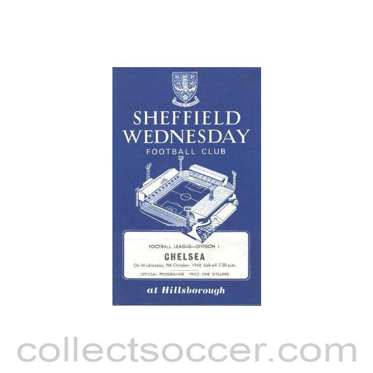 1968 - Sheffield Wednesday vChelsea official programme 09/10/1968