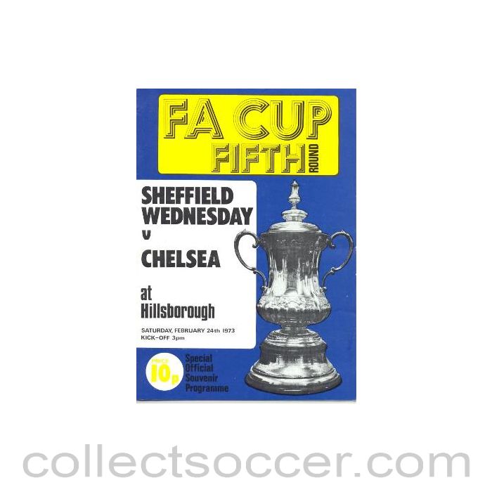 1973 - Sheffield Wednesday vChelsea official programme 24/02/1973