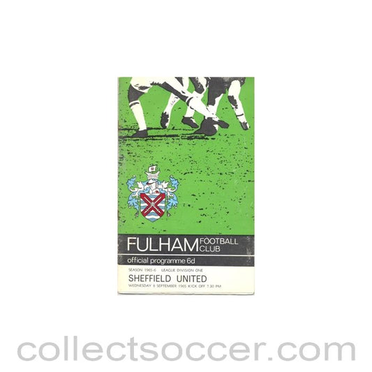1965 - Fulham v Sheffield United official programme 08/09/1965