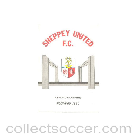 Sheppey United v Tunbridge Wells official programme
