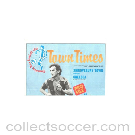 1979 - Shrewsbury Town v Chelsea official programme 15/09/1979