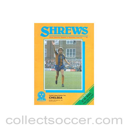 1981 - Shrewsbury Town vChelsea official programme 19/09/1981Football League