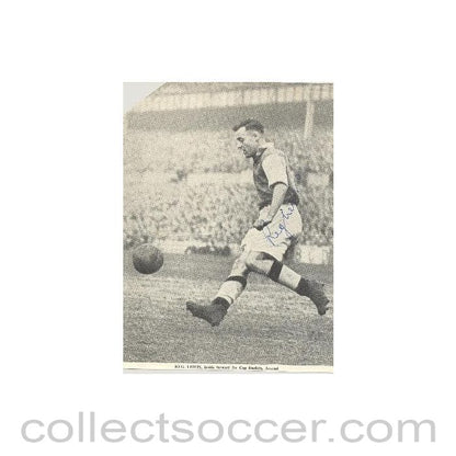 Signed Newspaper Cutting Photograph Reg. Lewis - inside forward of Cup finalist Arsenal