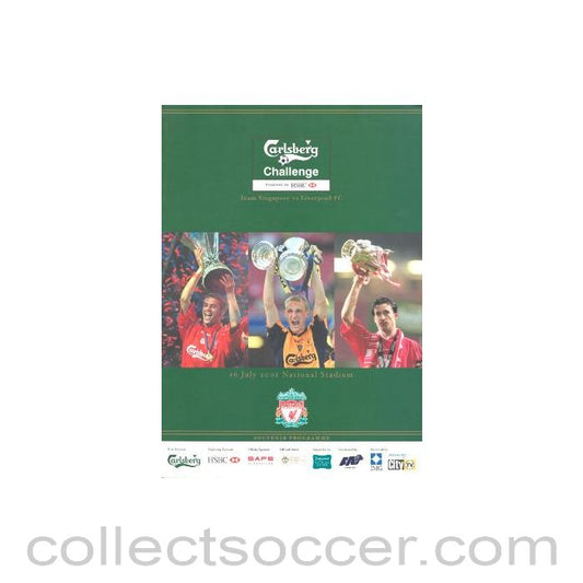 2001 - Singapore V Liverpool Official Programme 16/07/2001