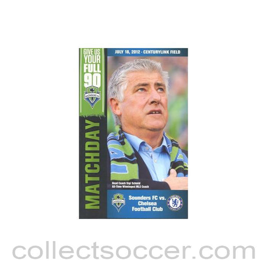 2012 - Seattle Sounders v Chelsea official programme 18/07/2012, small parogramme