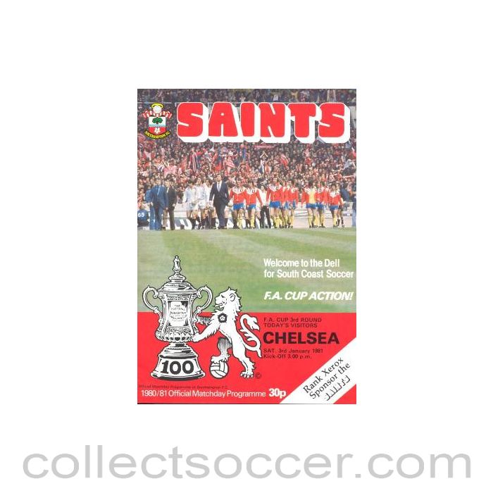1981 - Southampton vChelsea official programme 03/01/1981