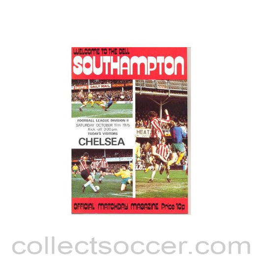 1975 - Southampton vChelsea official programme 11/10/1975