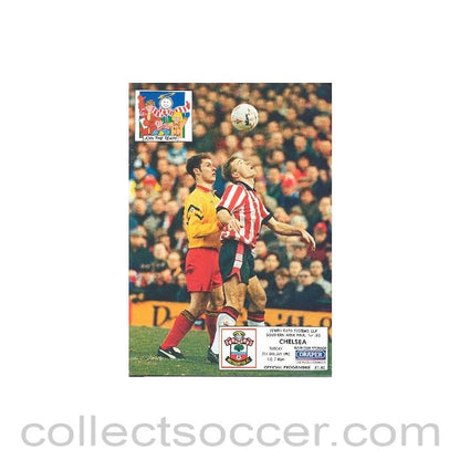 1992 - Southampton vChelsea official programme 21/01/1992