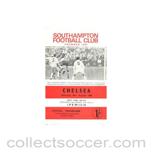1969 - Southampton vChelsea official programme 23/08/1969