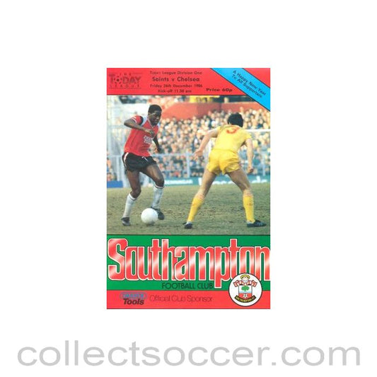 1986 - Southampton vChelsea official programme 26/12/1986