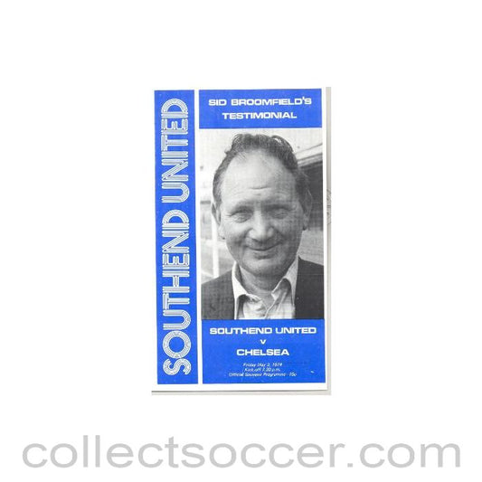 1974 - Southend United vChelsea official programme 03/05/1974