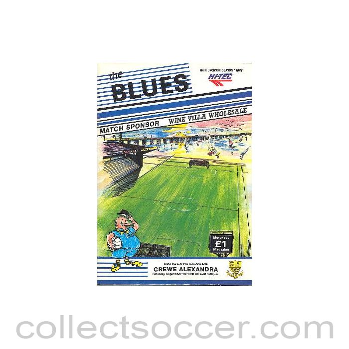 1990 - Southend United v Crewe Alexandra official programme 01/09/1990 Barclays League