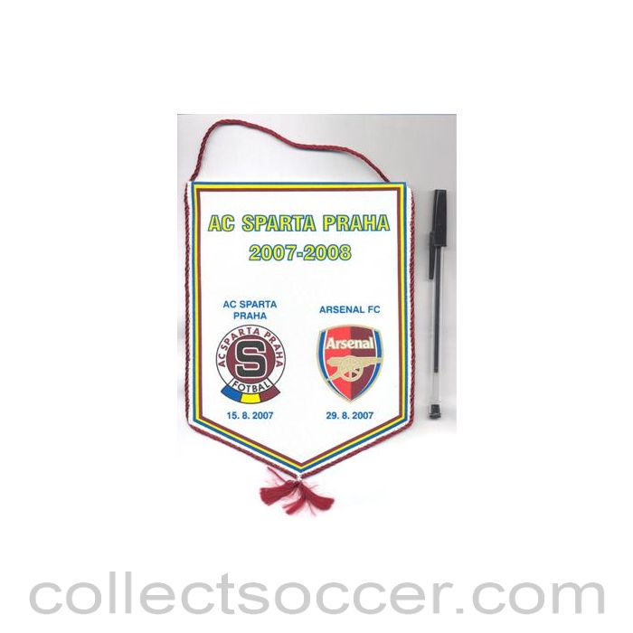 2007 -2008 Champions League pennant Sparta Prague v Arsenal