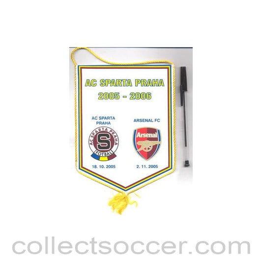 2005 -2006 Champions League pennant Sparta Prague v Arsenal
