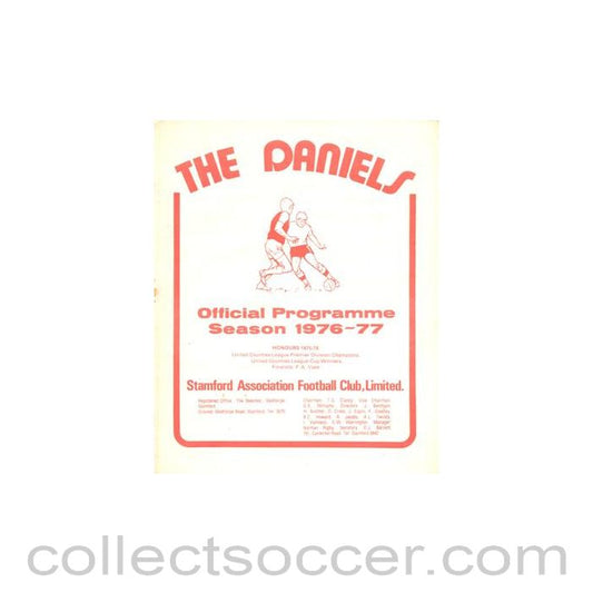 1976 - Stamford v Holbeach official programm 18/09/1976 F.A. Cup
