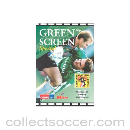 1994 - Hibernian v Stenhousemuir official programme 18/03/1994, Tennents Scottish Cup