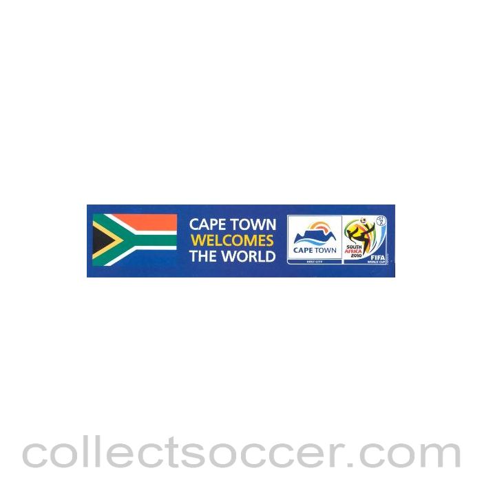 2010 World Cup sticker Cape Town Welcomes The World