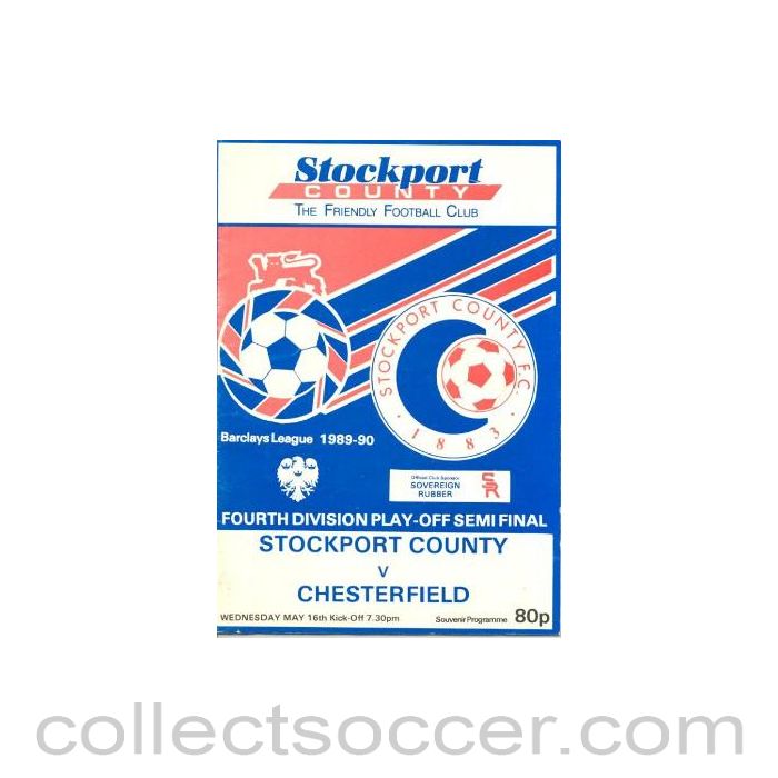 1990 - Stockport County v Chesterfield official programme 16/05/1990 4th Division Play-Off Semi-Final