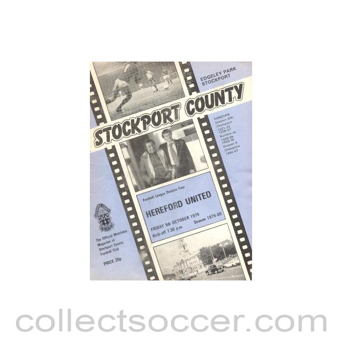 1979 - Stockport County v Hereford United official programme 05/10/1979 Football League