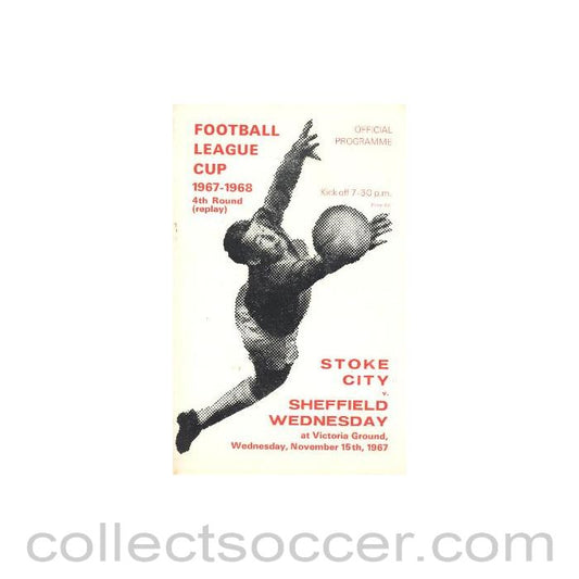 1967 - Stoke City v Sheffield Wednesday official programme 15/11/1967 Football League