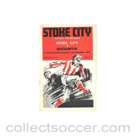 1967 - Stoke City v Southampton official programme 23/09/1967 Football League
