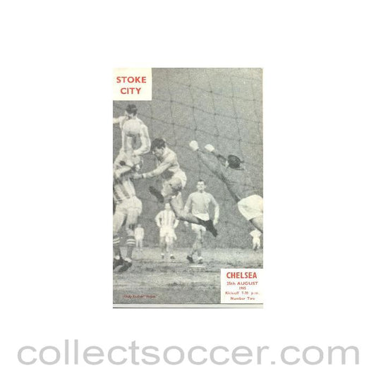 1965 - Stoke City vChelsea official programme 25/08/1965