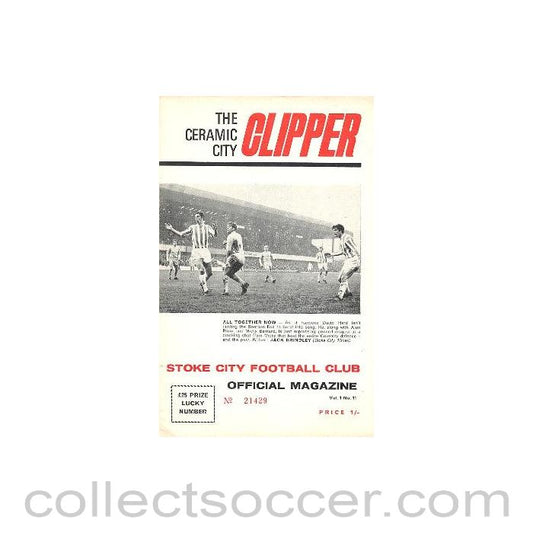 1968 - Stoke City v Manchester United official programme 23/11/1968