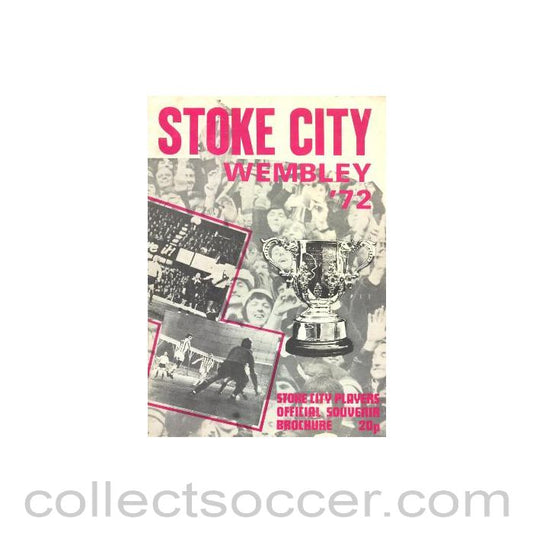 1972 - Stoke City Wembley 1972 players official souvenir brochure