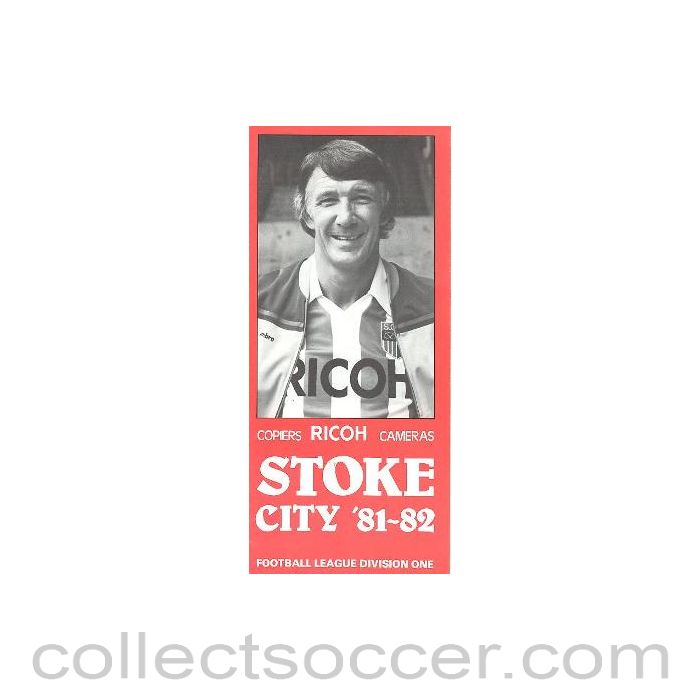 1981 - Stoke City Fixtures 1981-82