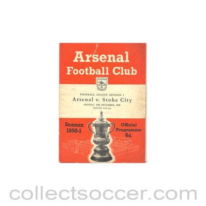 1950 - Arsenal v Stoke City official programme 25/12/1950