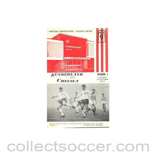 1967 - Sunderland vChelsea official programme 02/12/1967