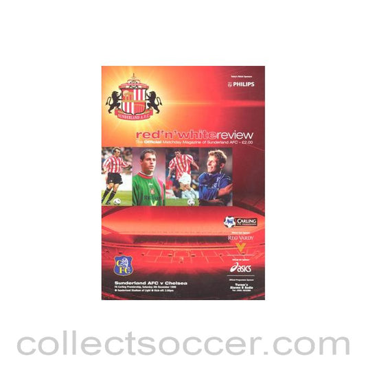 1999 - Sunderland v Chelsea official programme 04/12/1999 Premier League
