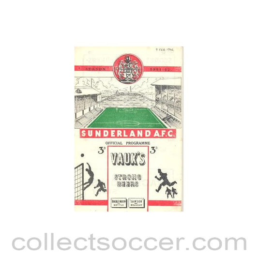 1952 - Sunderland vChelsea official programme 09/02/1952