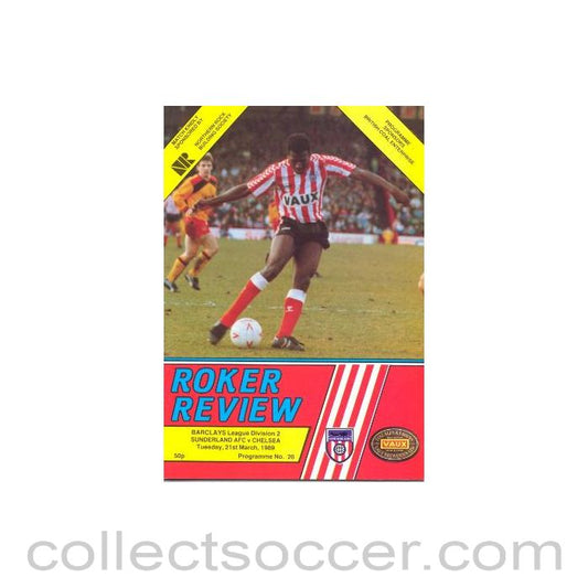1989 - Sunderland vChelsea official programme 21/03/1989