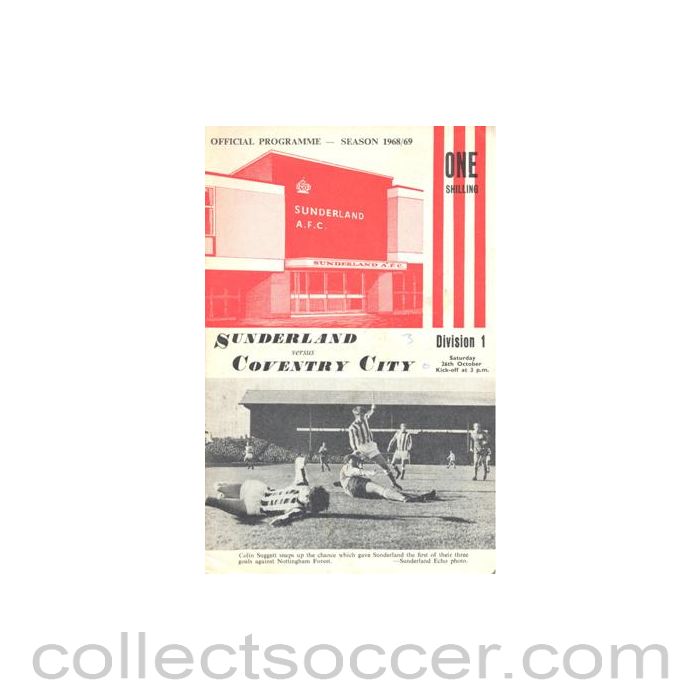 1968 - Sunderland v Coventry City official programme 26/10/1968 Football League