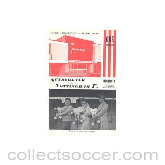 1968 - Sunderland v Nottingham Forest official programme 12/10/1968 Football League