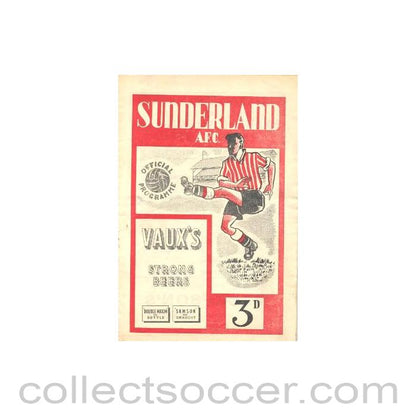 1951 - Sunderland v Wolverhampton Wanderers official programme 24/02/1951