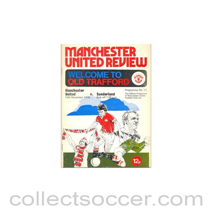 1976 - Manchester United v Sunderland official programme 10/11/1976