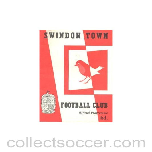 1964 - Swindon Town v West Ham United official programme 15/02/1964