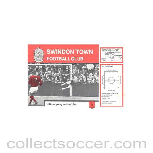 1969 - Swindon Town v Northampton official programme 01/03/1969 Football League