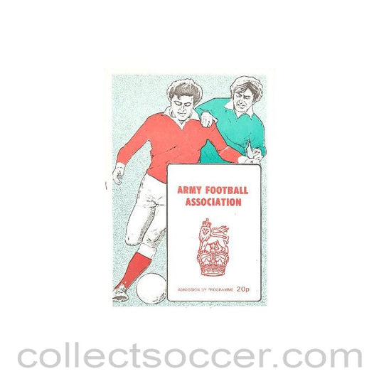 1978 - Army Football Association vChelsea official programme 11/01/1978 friendly match