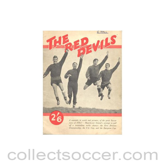 1956 - The Red Devils - Manchester United Brochure of 1956-1957 4 Autographs