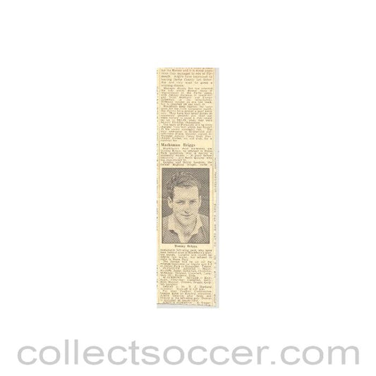 Newspaper Cutting - a short article about Tommy Briggs, titled Marksman Briggs