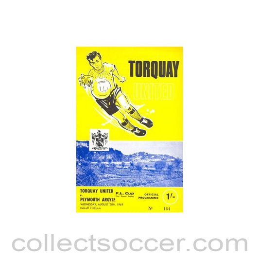 1969 - Torquay United v Plymouth Argyle official programme 20/08/1969 Football League