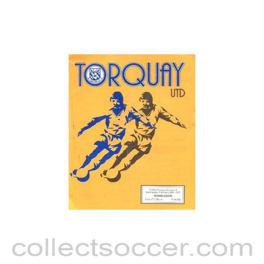 1979 - Torquay United v Wimbledon official programme 28/02/1979