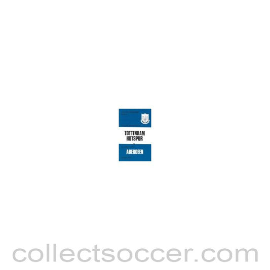 1973 - Tottenham Hotspur v Aberdeen official programme 07/11/1973