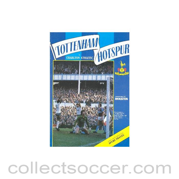 1985 - Tottenham Hotspur v Charlton Athletic official programme 05/01/1985 F.A. Cup