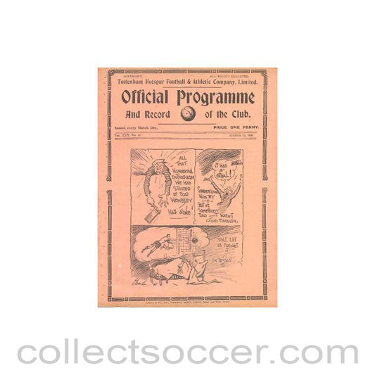 1938 - Tottenham Hotspur v Chesterfield official programme 12/03/1938