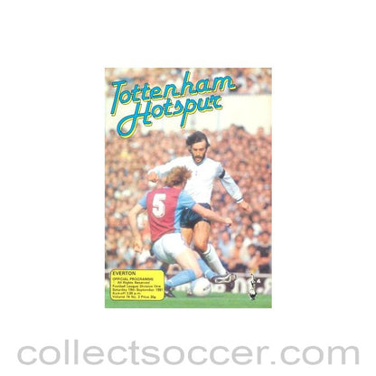 1981 - Tottenham Hotspur v Everton official programme 19/09/1981 Football League